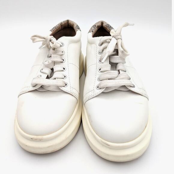 Linea Paolo Kelsey Platform Sneaker Women’s White Snakeskin Size US8.5M EU39 - Picture 2 of 11